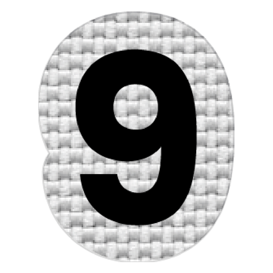 Numero 9 (2 x 1.5 cm)